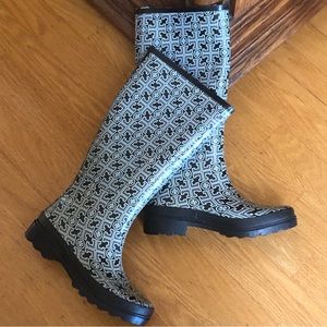 Tory Burch Monogram Rain Boots
